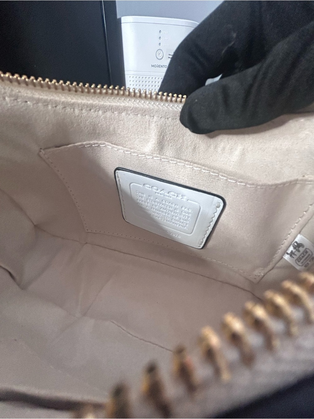 Coach White Signature Mini Hobo with Gold Hardware - Picture 5 of 5